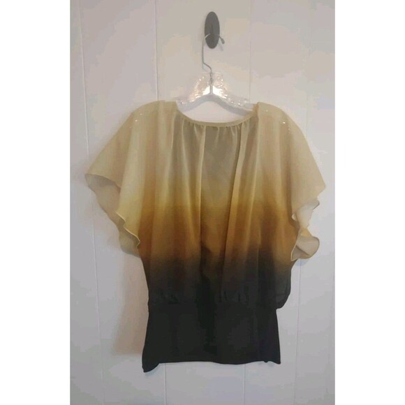 Cocomo | Yellow Ombre Flowy Blouse Size Medium - Picture 3 of 3